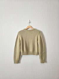 Zara Light Green Knit Sweater (S/M)