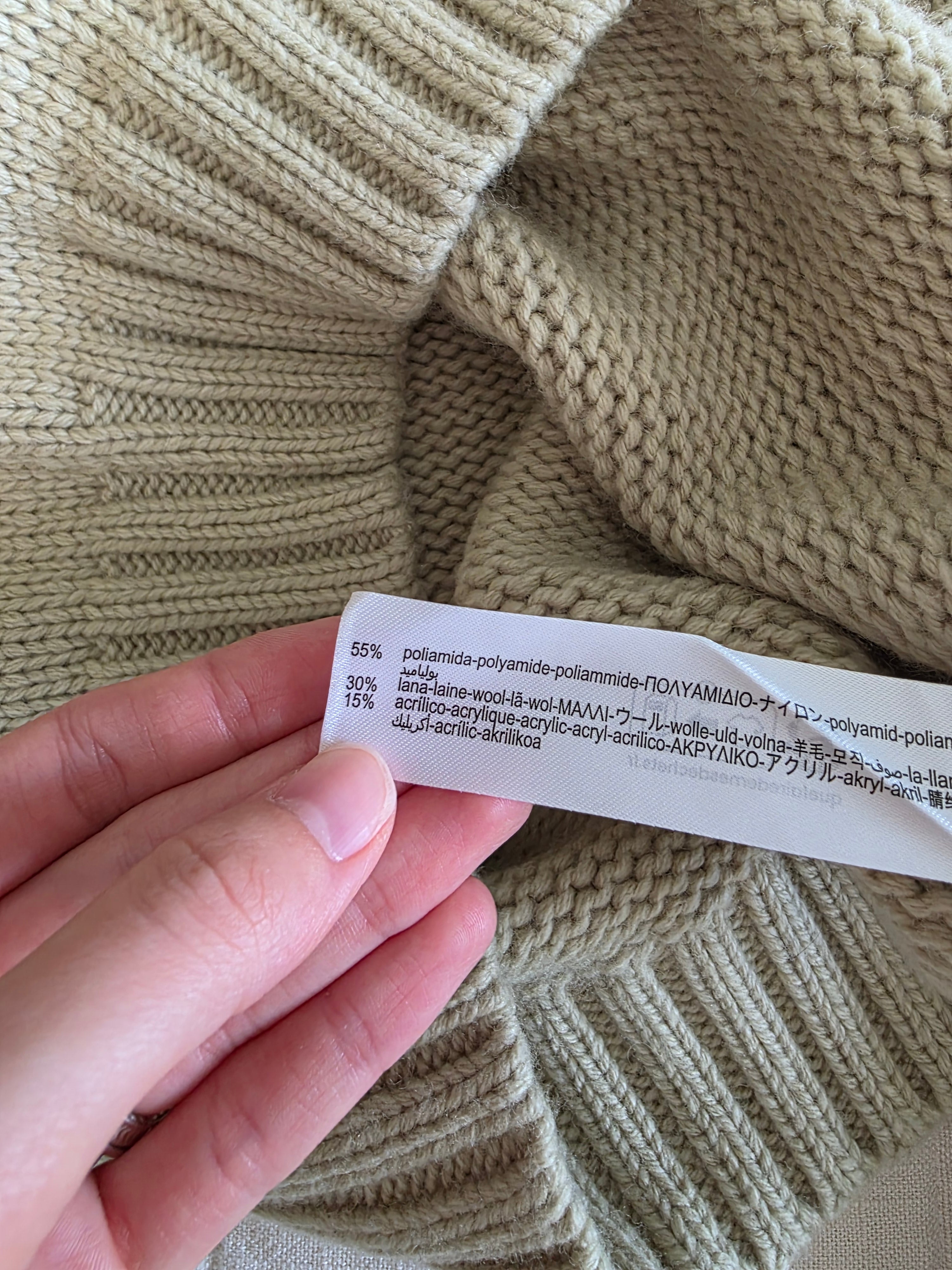 Zara Light Green Knit Sweater (S/M)