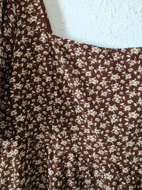 Arula Brown Floral Babydoll Dress (3X)