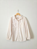 Puff Sleeve Corduroy Button Up (L)