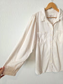 Puff Sleeve Corduroy Button Up (L)