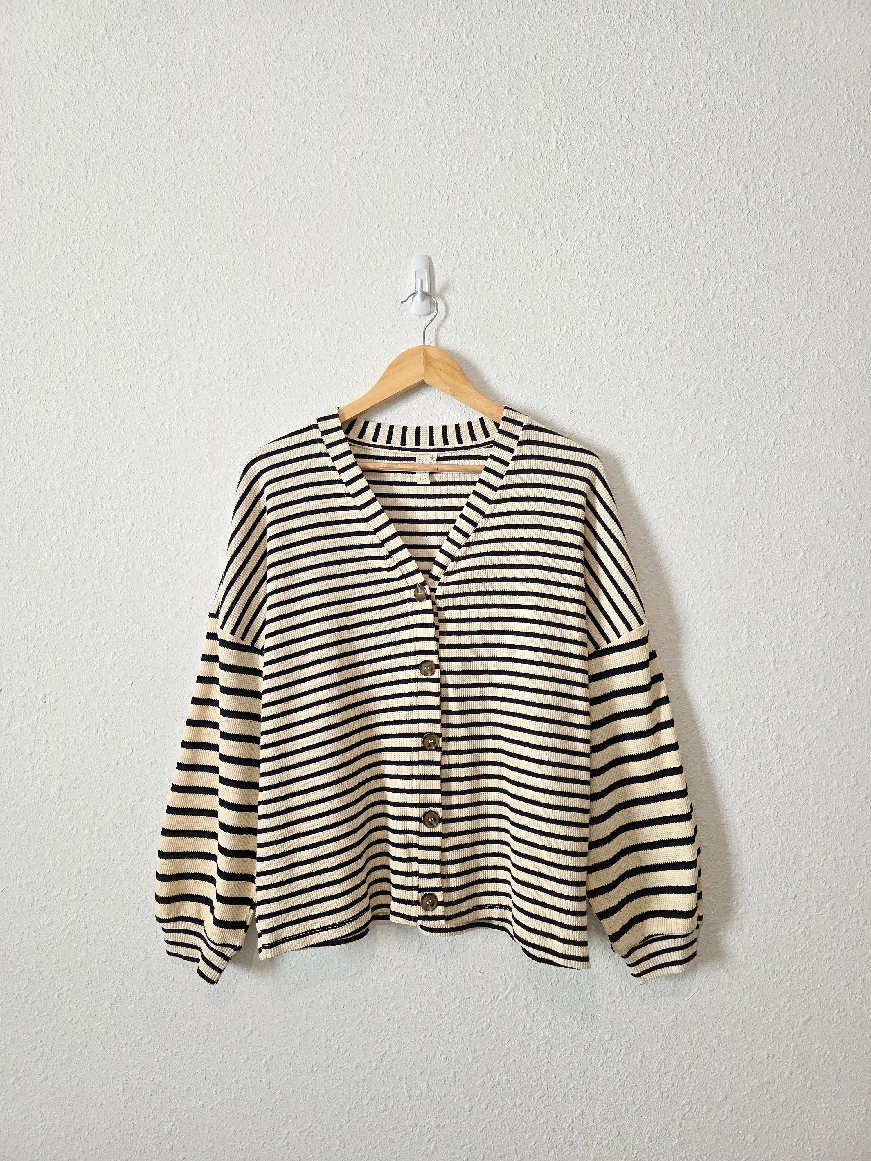 Hayden Striped Button Up Top (S)