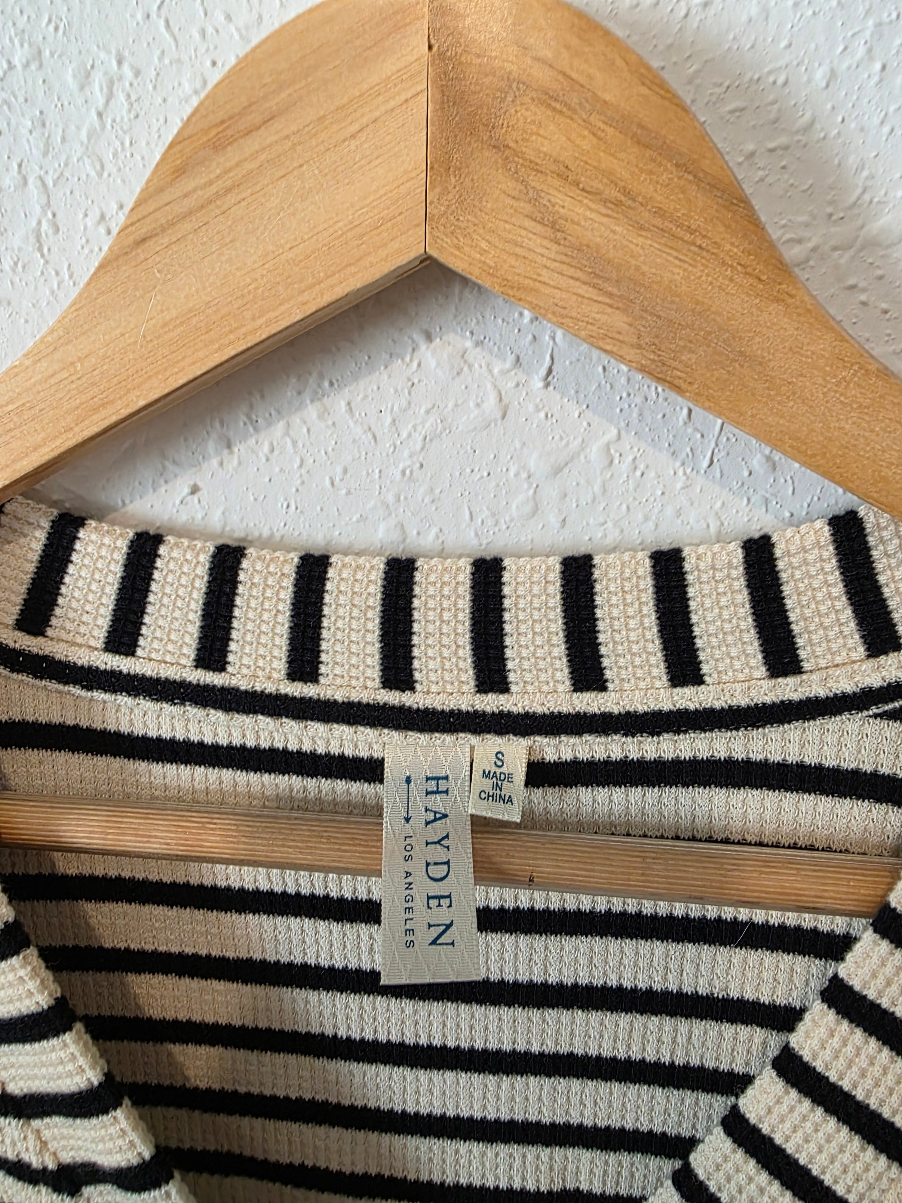 Hayden Striped Button Up Top (S)