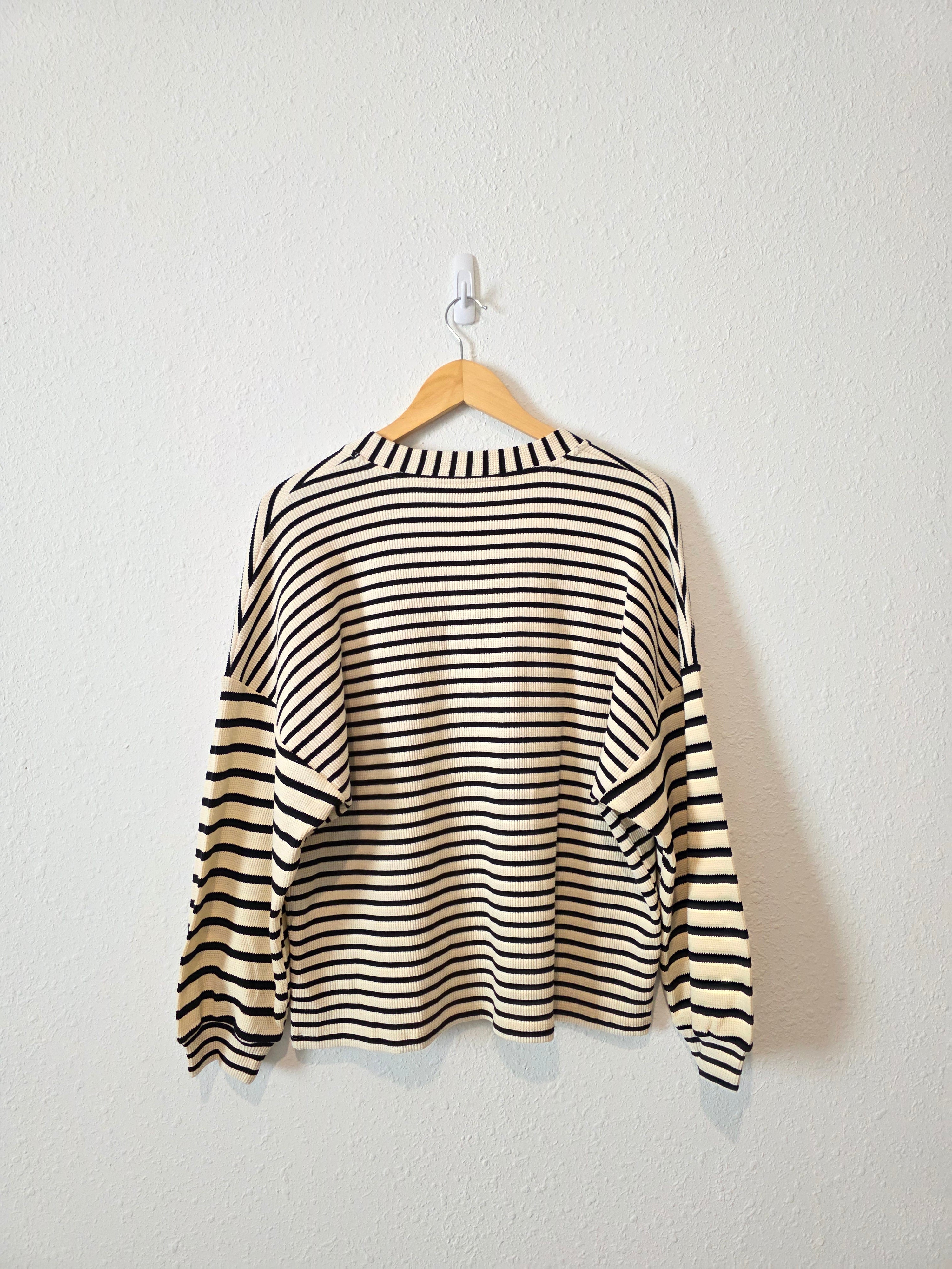 Hayden Striped Button Up Top (S)