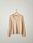 Quince Cotton Cashmere Lightweight Sweater (L)