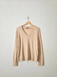 Quince Cotton Cashmere Lightweight Sweater (L)