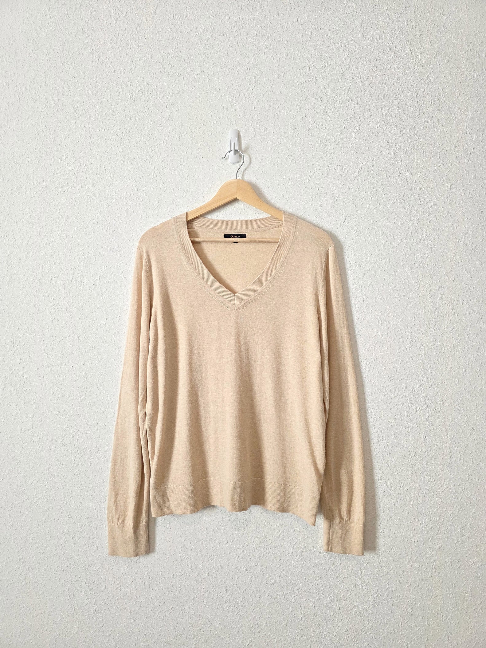 Quince Cotton Cashmere Lightweight Sweater (L)