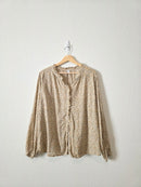 Dainty Floral Button Up Blouse (MT)
