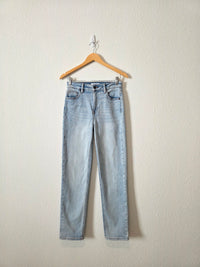 Carly Jean Light Wash Slim Straight Jeans (3)