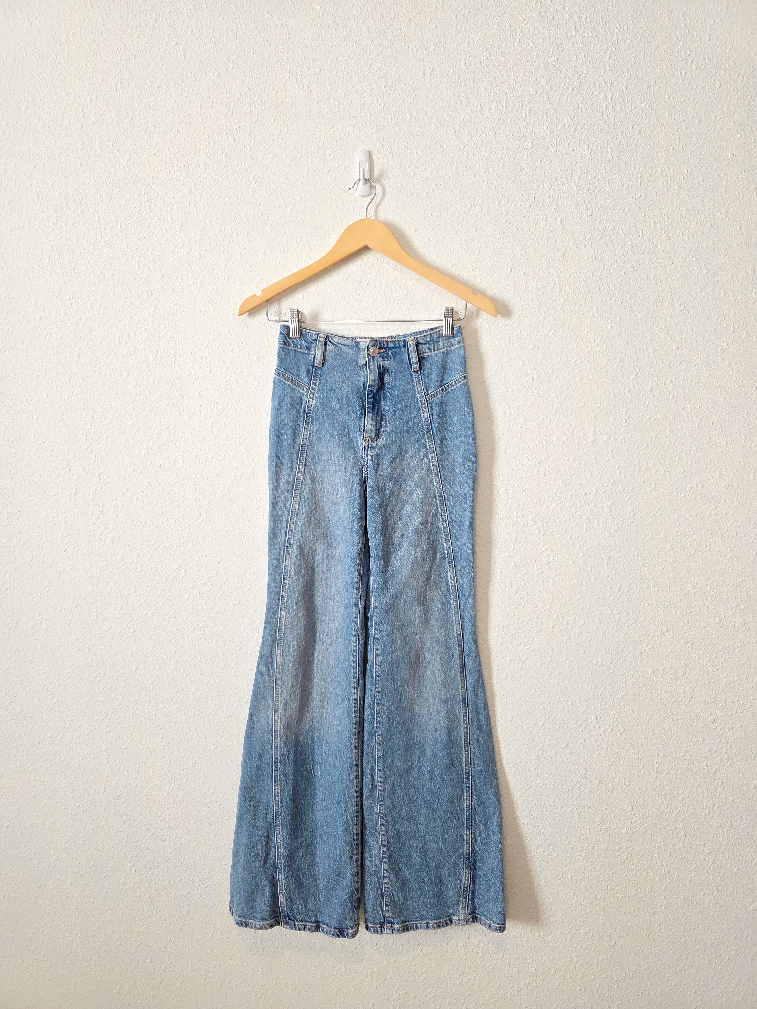 Free People High Rise Flare Jeans (25)