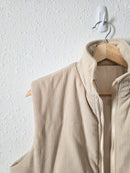Cream Corduroy Crop Vest (S)