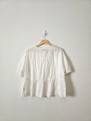 Floral Embroidered Cotton Blouse (L)