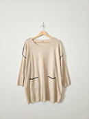 Listicle Oat Oversized Sweater (S)