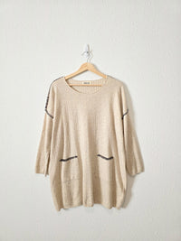 Listicle Oat Oversized Sweater (S)