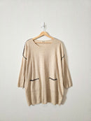 Listicle Oat Oversized Sweater (S)