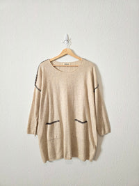 Listicle Oat Oversized Sweater (S)