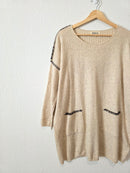 Listicle Oat Oversized Sweater (S)