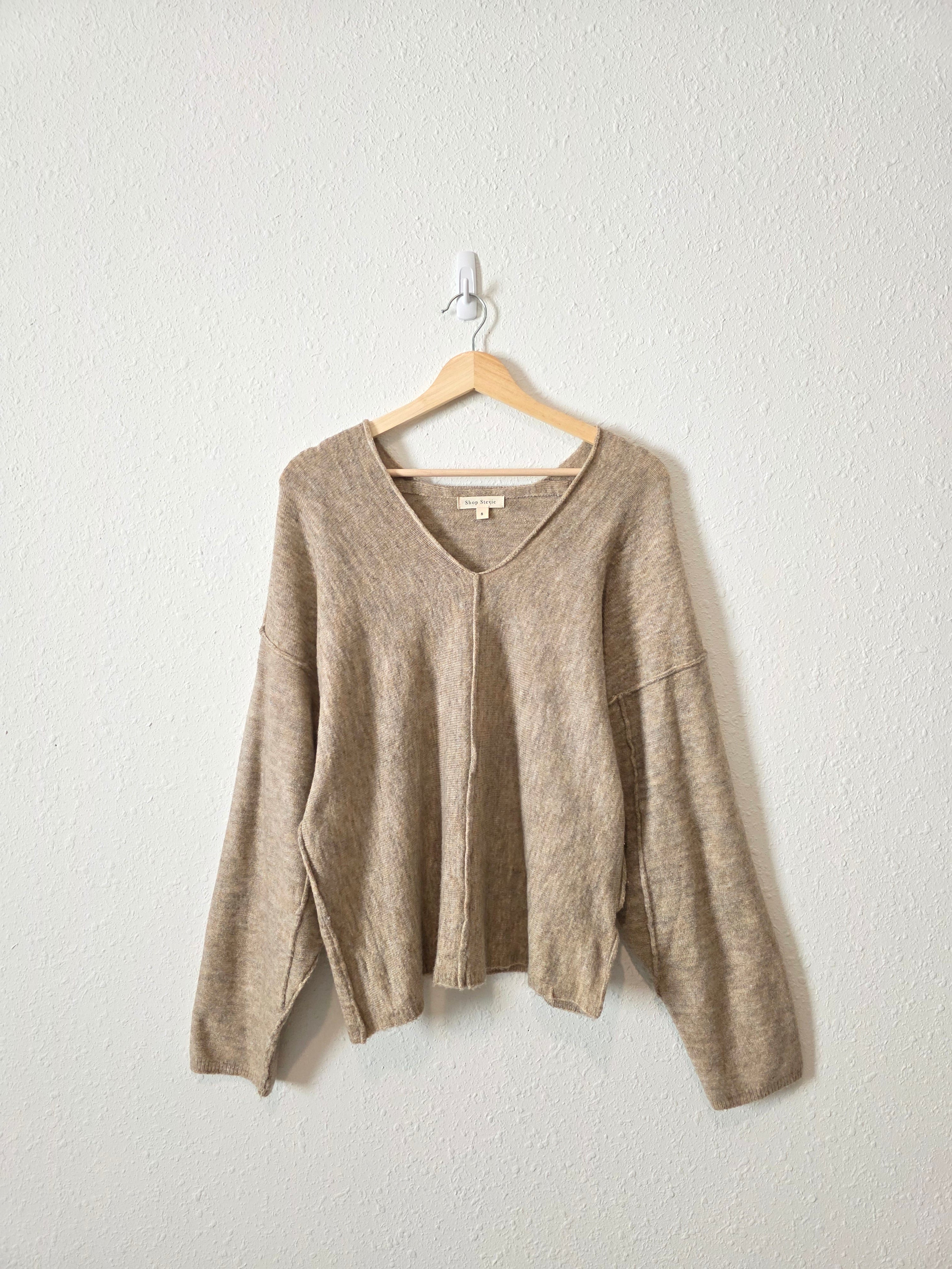 Shop Stevie Cozy V Neck Sweater (S)
