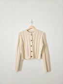 NEW Mango Cable Knit Wool Cardigan (S)