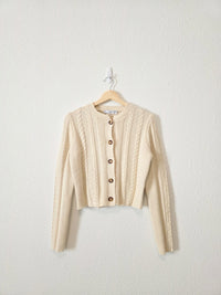 NEW Mango Cable Knit Wool Cardigan (S)