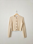 NEW Mango Cable Knit Wool Cardigan (S)