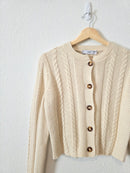 NEW Mango Cable Knit Wool Cardigan (S)