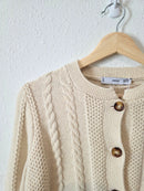 NEW Mango Cable Knit Wool Cardigan (S)