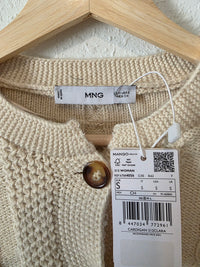 NEW Mango Cable Knit Wool Cardigan (S)