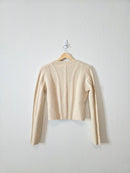 NEW Mango Cable Knit Wool Cardigan (S)