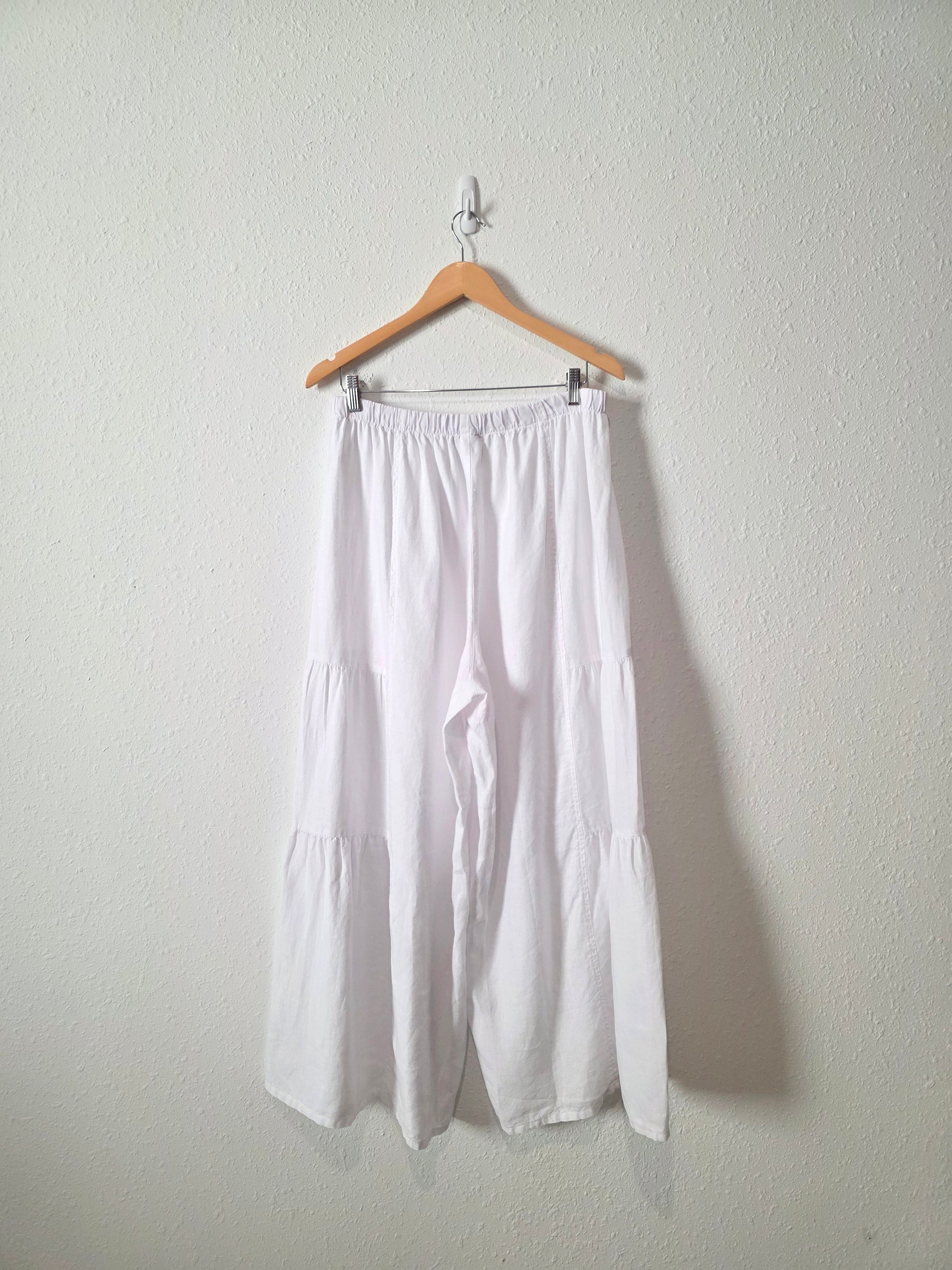 Vintage Linen Wide Leg Pants (XL)