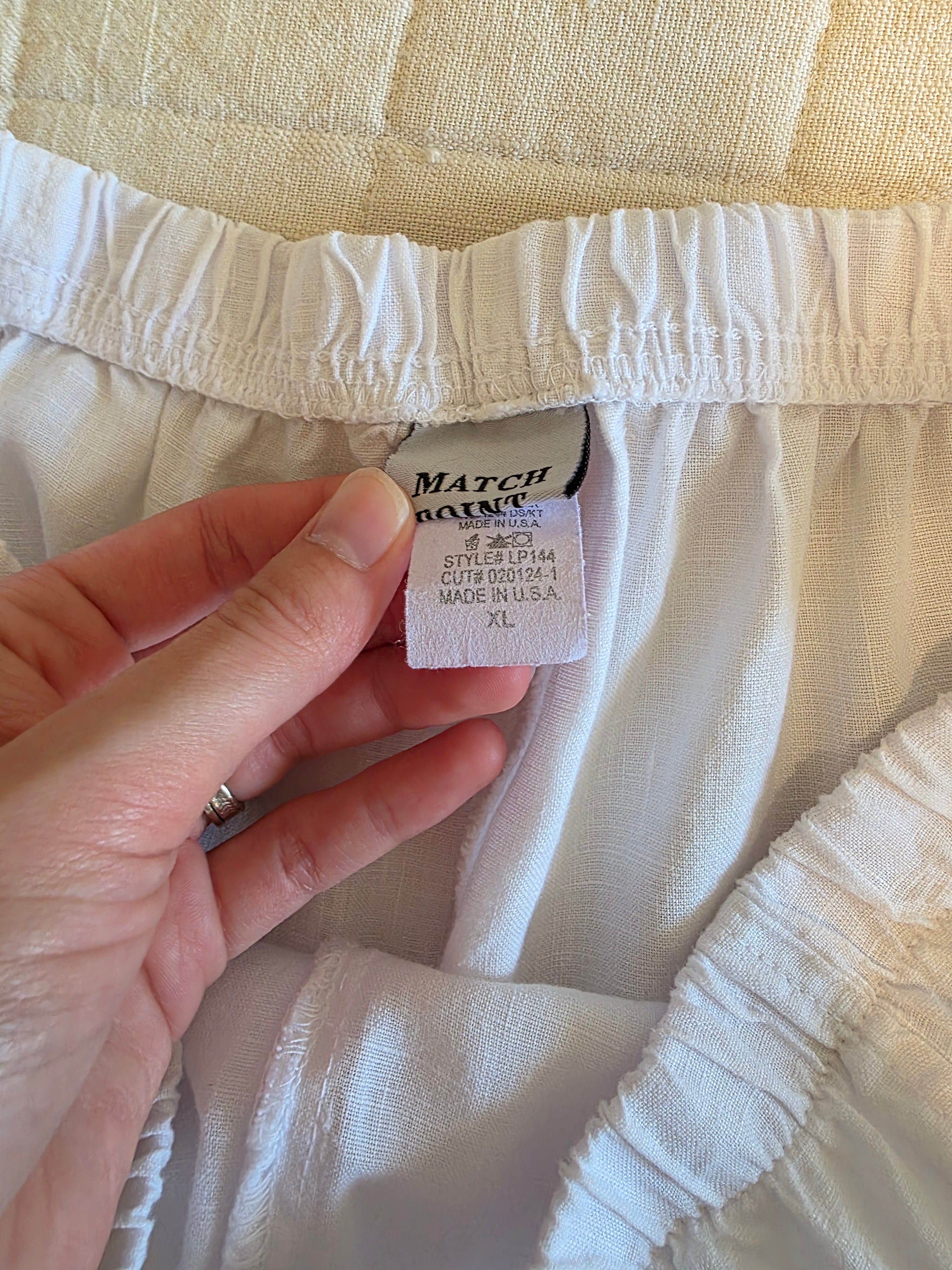 Vintage Linen Wide Leg Pants (XL)