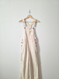 Aerie Ecru Wide Leg Overalls (XXS)