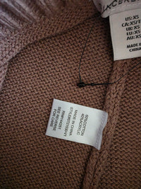 Brown Wide Leg Knit Pants (XS)