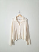 Ribbed Knit Button Up Sweater (L)