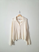 Ribbed Knit Button Up Sweater (L)