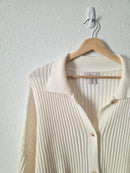Ribbed Knit Button Up Sweater (L)
