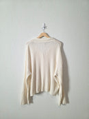 Ribbed Knit Button Up Sweater (L)