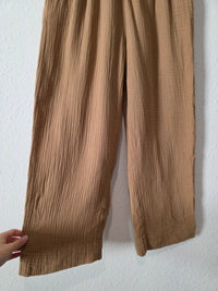 Cotton Gauze Crop Pants (S)
