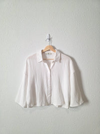 Cotton Gauze Oversized Shirt (XS)