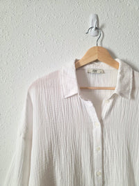 Cotton Gauze Oversized Shirt (XS)