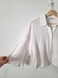 Cotton Gauze Oversized Shirt (XS)