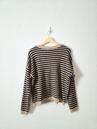Striped Button Up Cardigan (L)