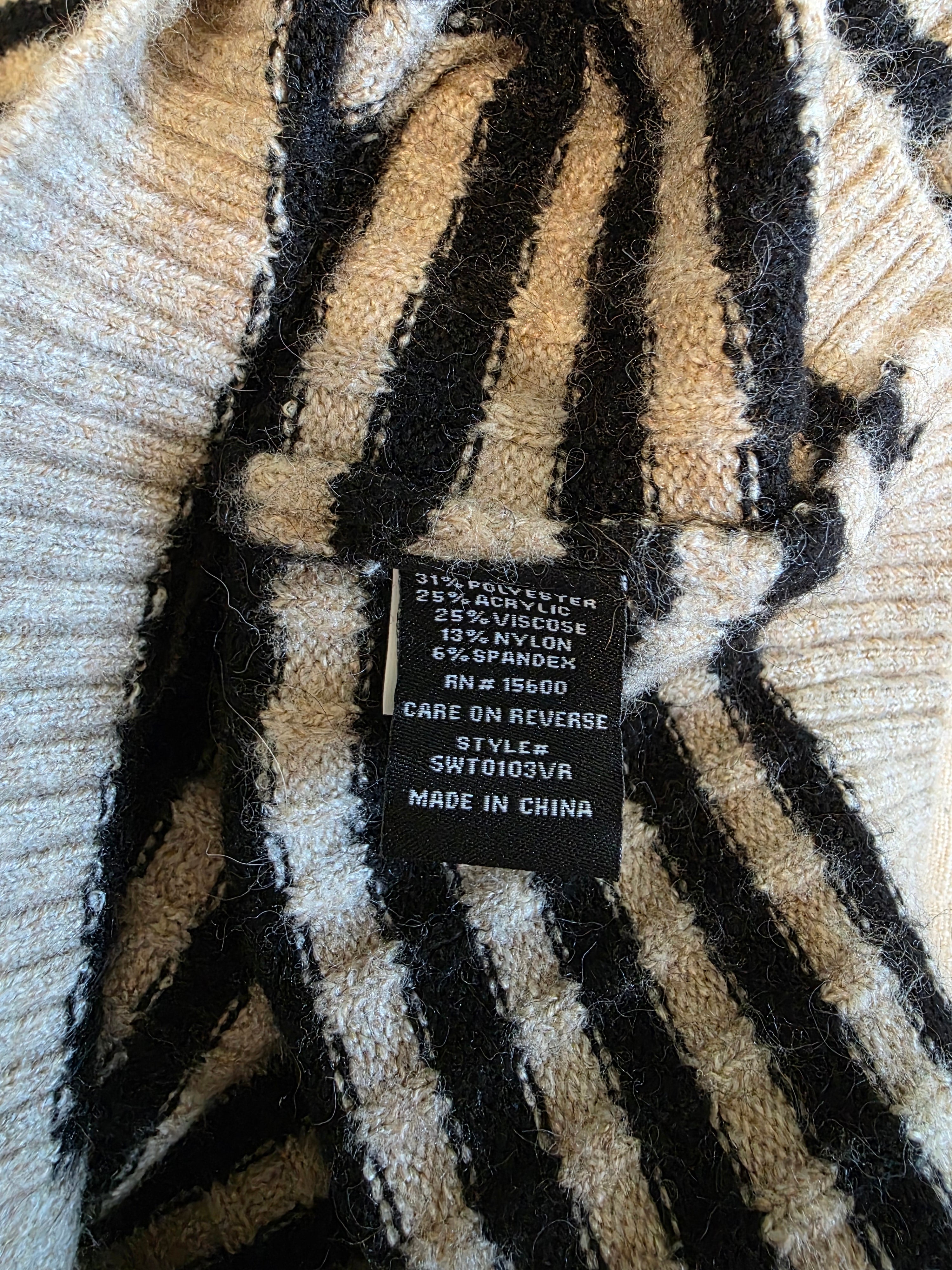 Striped Button Up Cardigan (L)