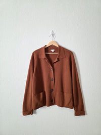 Rust Button Up Sweater (L)