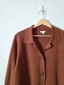Rust Button Up Sweater (L)