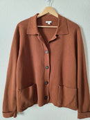 Rust Button Up Sweater (L)