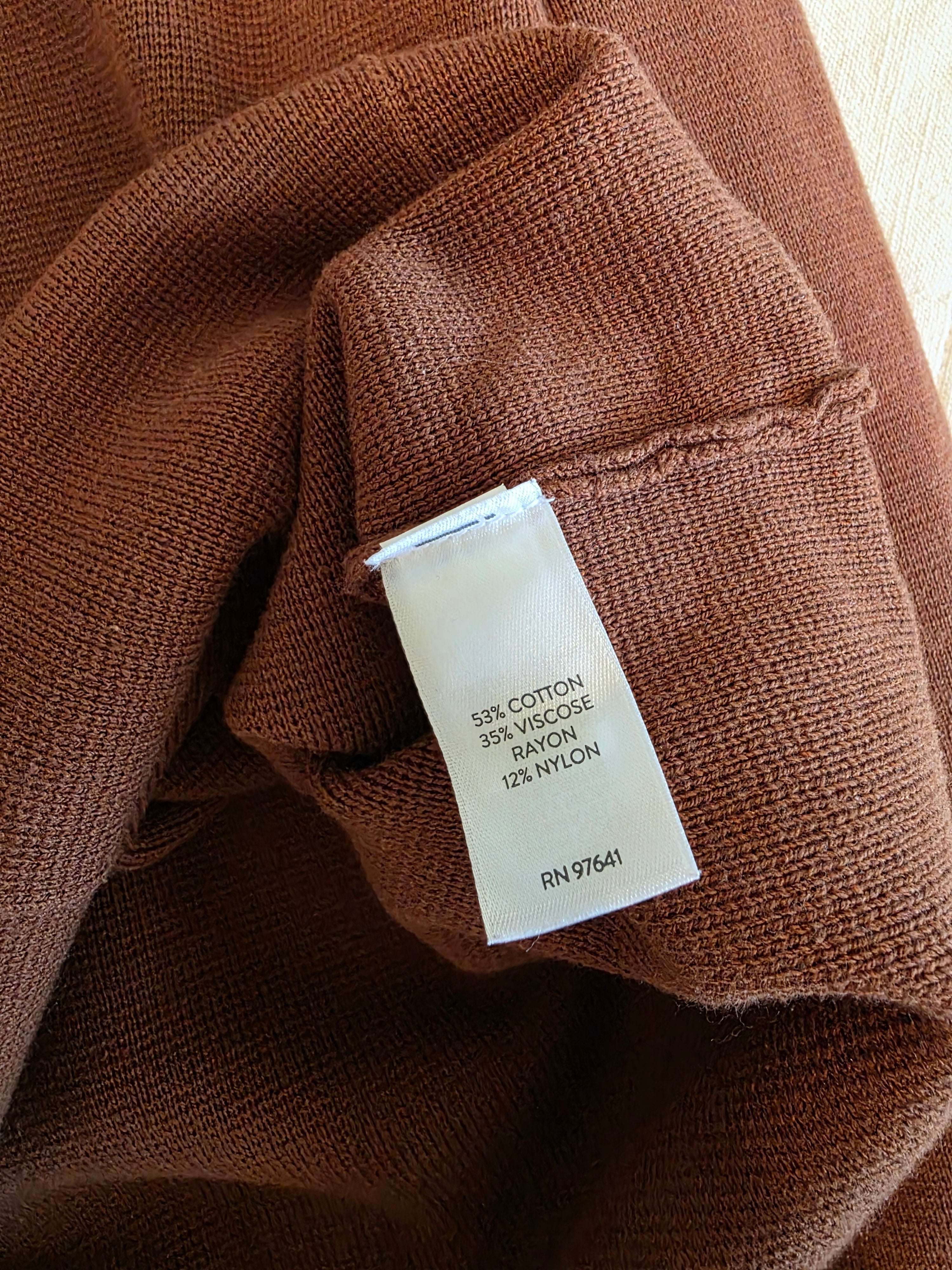 Rust Button Up Sweater (L)