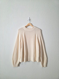NEW Cream Cotton Sweater (XL)