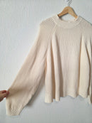 NEW Cream Cotton Sweater (XL)