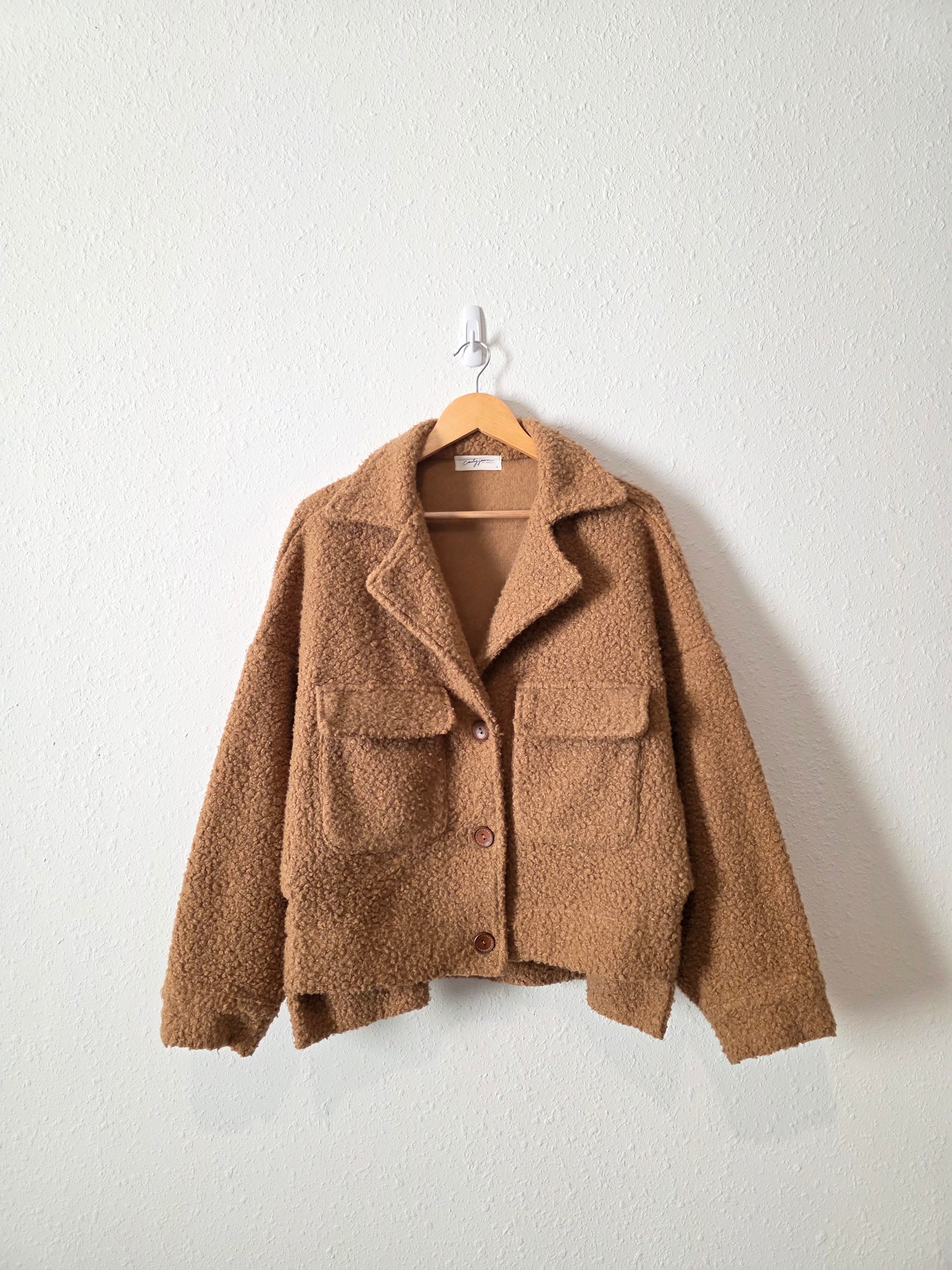 Carly Jean Brown Teddy Jacket (L)
